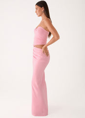 Carella Strapless Maxi Dress - Pink