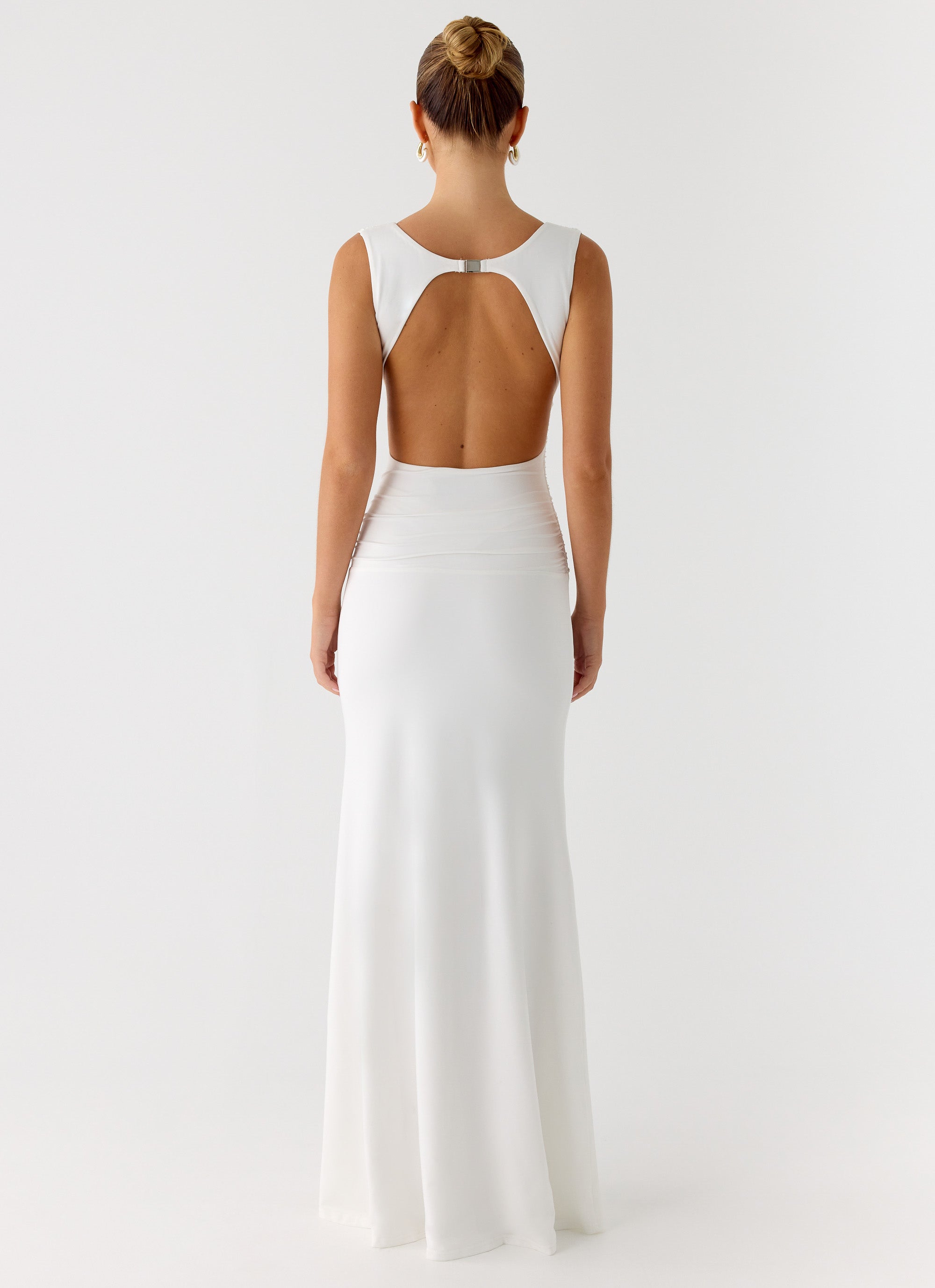 Cherry Sky Maxi Dress - White